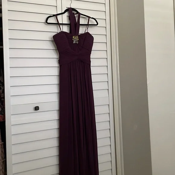chinese dress ladies Drape Neck Gown  BCBGMAXAZRIA